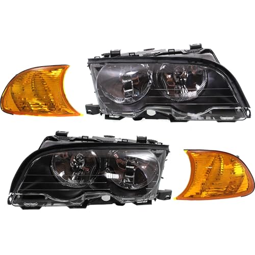 Garage-Pro Driver and Passenger Side Headlight Kit for BMW 330Ci Base 2001 Also Fits 325Ci Halogen With bulb(s) W/Corner Light Coupe & Convertible, Production Date To September 2001