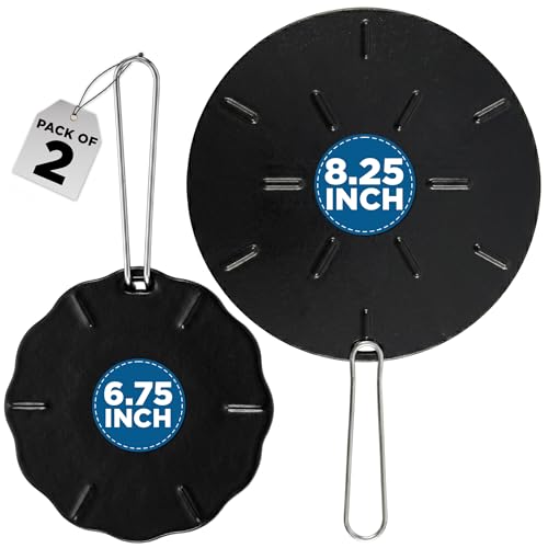 Cast Iron Heat Diffuser for Gas Stove 2 Sizes Included 8.25 and 6.75 Inch Heat Diffusers for Electric Stove - Gas Heat Plate - Cast Iron Simmer Plate for Gas Burners