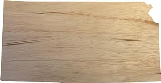 Kansas Wooden State 4" Cutout, Unfinished Real Wood State Shape, Craft