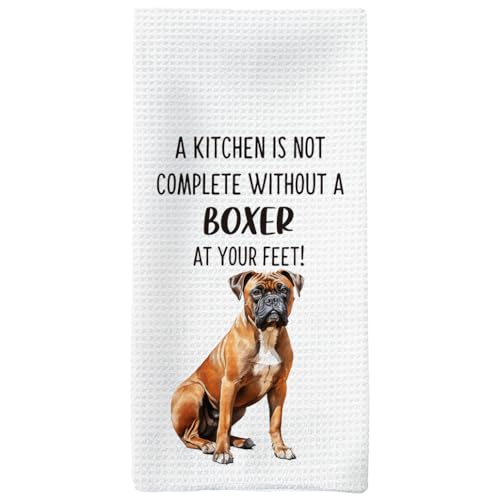 Tzhim Boxer Dog Gifts Küchentücher, Boxer-Hunde-Geschirrtücher, Geschirrtücher für Küche, Boxer Hund, dekorative Handtücher, Boxer Hund Geschenke für Damen und Herren, Boxer Hund Küchendekoration