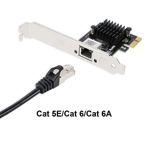 Carte réseau PCI-E 2.5G 6COM RTL8125B avec port RJ45 unique pour PC Windows et Linux