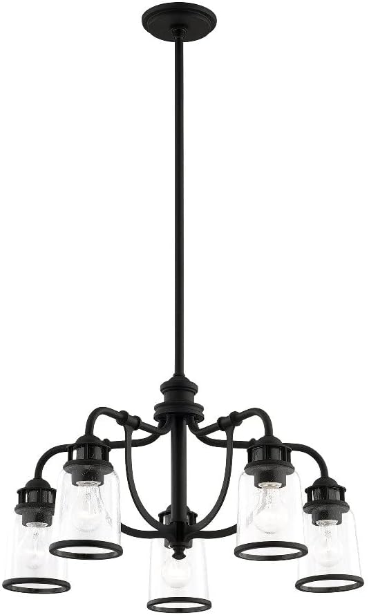 Livex Lighting 40025-04 5 Light Black Chandelier