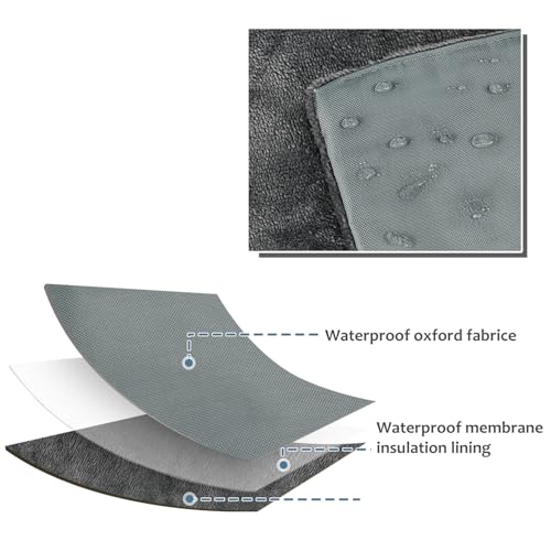 Kritter Planet wasserdichte Katze Hundematte, Faltbare Waschbare Haustier Outdoor Hundedecke für Reisen Camping Outdoor, Faltbare Haustiermatte mit Griffen, Kleine Mittlere Hundebettdecke 127 x 70CM
