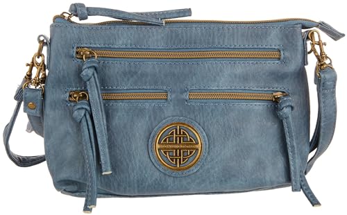 Stone Mountain Charluzzo Stone River Knot Logo Leather 4-Bag One Size Denim blue