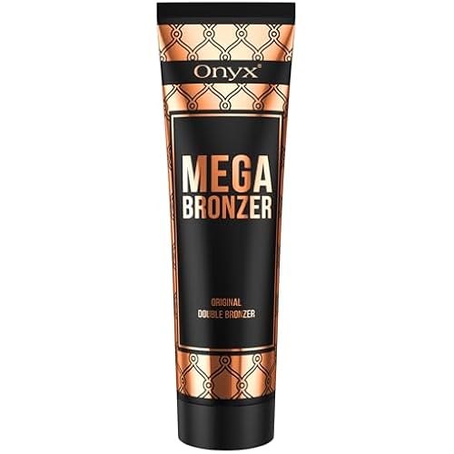 Onyx Mega Bronzer Indoor Tanning Lotion for Tanning Beds - White Bronzer with Anti-Orange Formula - DHA & Erythrulose Bronzing Blend | Hydrating Formula for Smooth Color | 5.07 fl oz