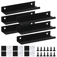 【Durable Metal Construction】Each vinyl record display stand is crafted from sturdy black metal, ensuring long-lasting durability and stability. The minimalist design keeps albums secure while adding a modern touch to any wall, making it both function...