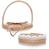 Artibetter Soporte Delicado para Joyas Cesta de Anillos de Boda Rústica Diseño Creativo para Novias en Ceremonias de Compromiso