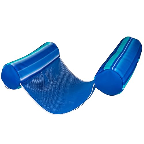 Big-Joe-Shaka-Hammock-Sling-Pool-Float-No-Inflation-Needed-Blurred-Blue Big Joe Shaka Hammock Sling Pool Float, No Inflation Needed, Blurred Blue - Image 1