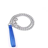Petiry Chain Leash Metal Trainning Leash Stainless Steel with Soft Padded Handle for Heavy Duty...