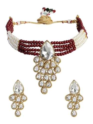 Juego de joyas con perlas granate DMZ-1924 ideal para cenas elegantes y looks urbanos