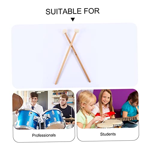 Vaguelly set de 4 baquetas de percusión para timbal, cabeza blanda para niveles miniatura 2