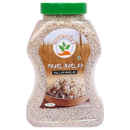 Nourcery Pearl Barley, 500g (Whole Pearled Barley) | High Fiber Jau | Low Glycemic Index | Raw Barley Grain | Healthy by nature | Cooks Like Rice | Ideal for Risottos & Soups | Naturally Gluten Free