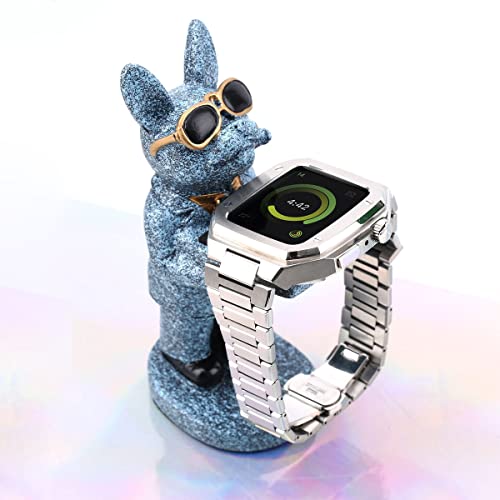 Boîtier métal Apple Watch 44mm avec ensemble de bracelets en acier - 4
