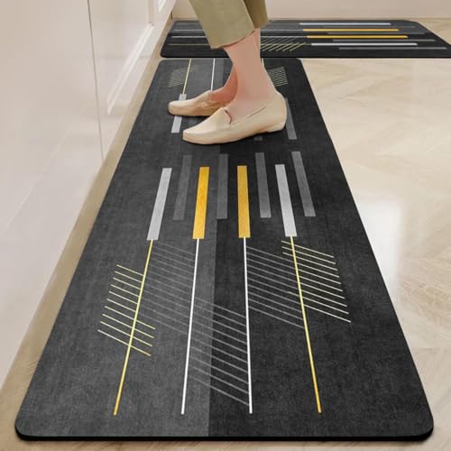 Image of Kitchen Anti Slip Mat for Floor, Waterproof Washable Kitchen Mats, Non Slip Kitchen Floor Mats for Home, Soft Mats for Kitchen, Kitchen Mats for Floor Anti Slip (4 LINE- Abstract)
