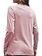 Cuptacc T-Shirts Für Damen Basic Langarmshirt Rundhalsausschnitt Damen Langarm Elegant Einfarbig Tops Hellrosa M 38-40
