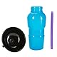 Hunde Trinkflasche mit integriertem Trinknapf Reise Wasserflasche Auto Hundeflasche mit Wasser-Napf 600ml; Blau