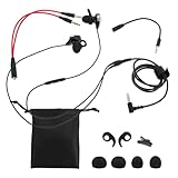 MUCKLILY Gaming Earbuds mit Kabel In Ear Earphone für Frauen Klare Sprachkommunikation Leichtes Verschleißfestes Material Kompatibel mit PC und Mobile Gaming anschluss Silberne