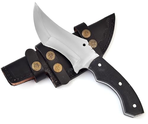 BNAZIND 10.5 Inch D2 Tracker Knife Full Tang Fixed Blade Hunting Knife | EDC Horizontal Carry Knife