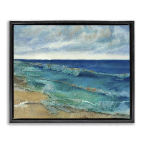 Abstract Beach Pattern Coastal, 17 x 21 Inch Canvas in Floater Frame