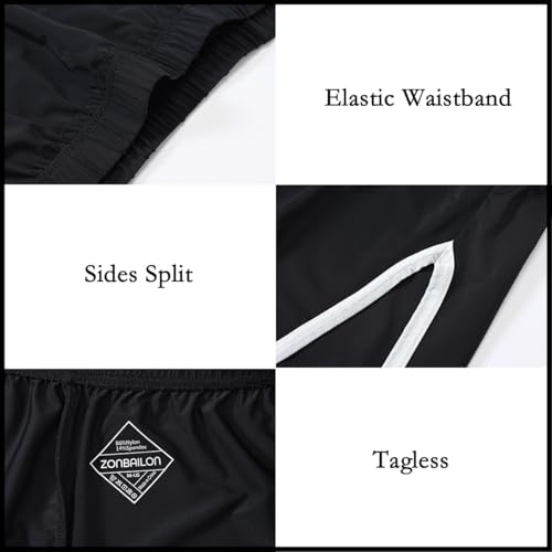 JINSHI Men's Side Split Boxer Shorts Casual Workout Athletic Boxers Trunks Loose Lounge Home Wear M L XL 2XL 3XL4