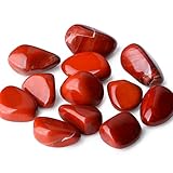 DUQGUHO Red Jasper Healing Crystals Stones Set Natural Tumbled Polished Irregular Pebble Stones Fish Tank Rocks 0.45 lbs