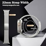 TiMOVO Titanium Strap Compatible with Apple Watch 49mm (Ultra 3/2/1) 46mm 45mm 44mm 42mm, Metal Detachable Strap for iWatch SE 3/2/1, Series 11 10 9 8 7 6 5 4 3 2 1 for Men (2025), Titanium - Image 4