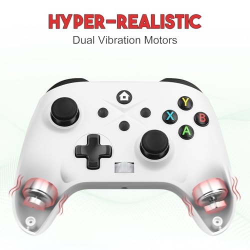 Image of Dinosoo Wireless for Xbox Controller Series X|S One & Windows 10 /11, with Turbo, Macro, Mute Button, Battery, Dual Vibration, White