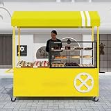 Leichter Verkaufsständer für den Außenbereich, Metall, beweglicher Snack-Kiosk für Street Food und Veranstaltungen, 120 x 200 cm