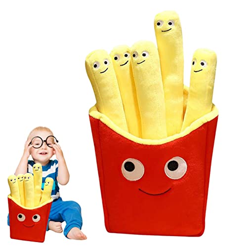 Funny Stuffed French Fries - Simulação de saco fofo de batatas fritas | Almofada de pelúcia removíve