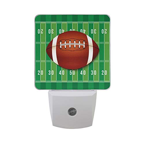Led Night Light Sport Ball American Football Field, Auto Senor Dusk To Dawn Night Light Plug In For Kids Baby Girls Boys Adults Room2 #TOP1