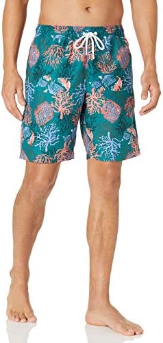 Amazon Essentials Men's 9" Quick-Dry Swim Trunk, Coral Orange, Large