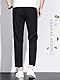 ziilay 7 8 Hose Herren Sommer smart Pants Anzug Optik Stretch leicht modern elegant Business Casual 8293BK36W26L