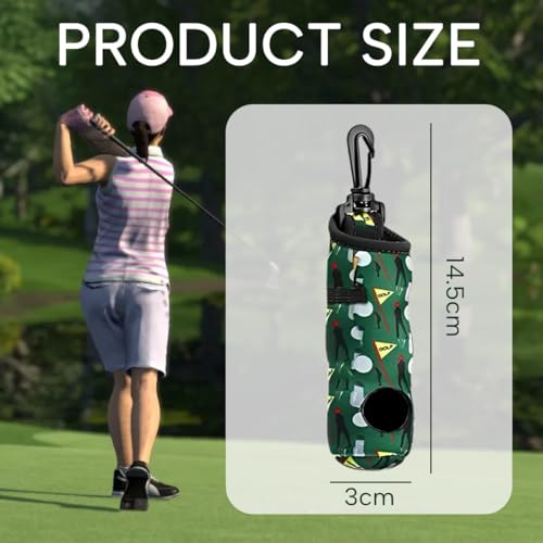 Golfballs Tragetasche,2 pcs Ball Tasche Tee Tasche Neopren Ball Tasche Halter Clip Utility Pouch, Tees Halter Tragetasche Tragetasche Gürtel Tasche Sport Zubehör