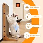 Cat Scratching Post, 3-in1 Scratching Board for Indoor Cats, 2PK 22in L-Shaped Cat Scratcher with 1PK Cardboard Box Scratch Pad, Cats Scratch Furniture Protector with Feathered Toy - Image 6