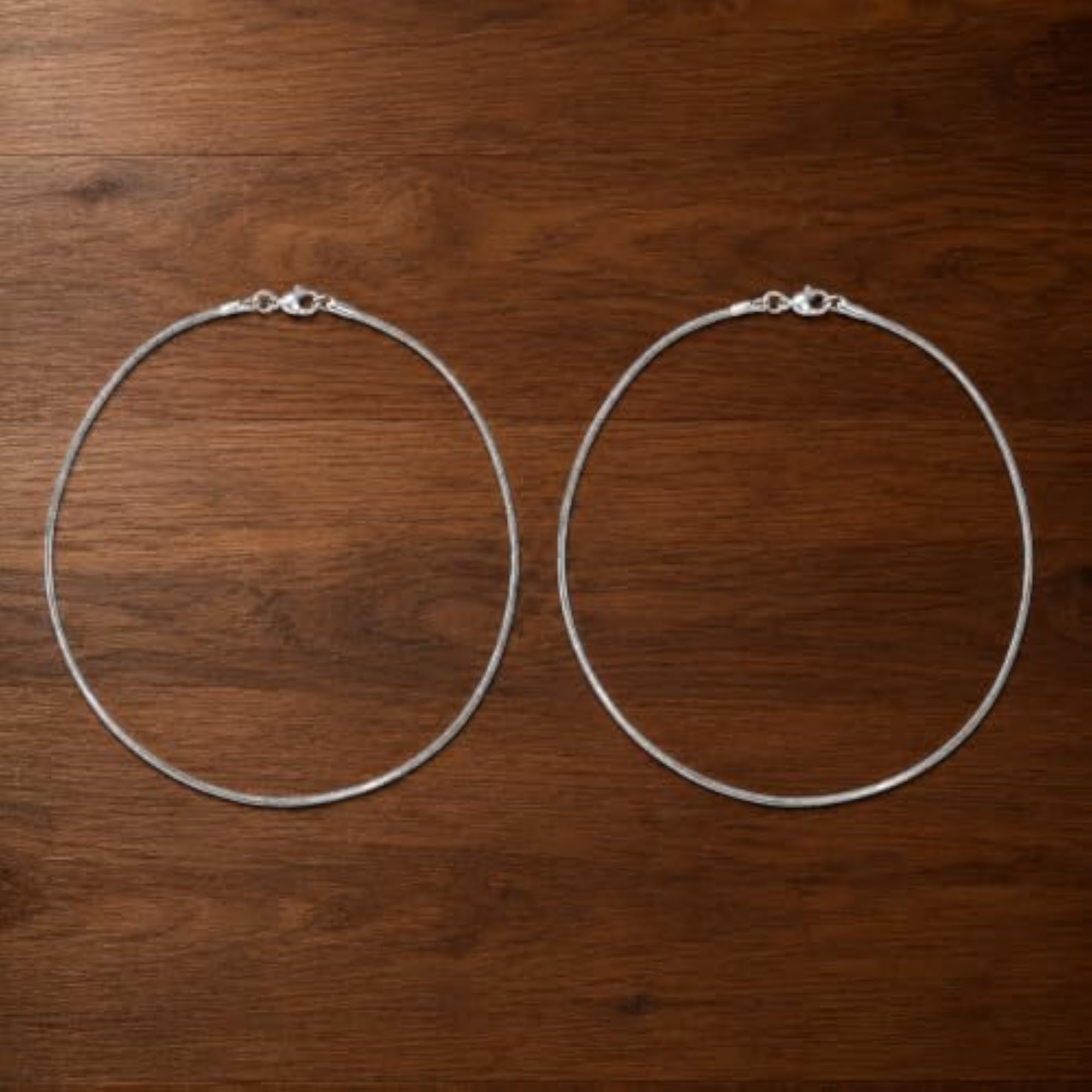 Women's 925 Sterling Silver Classic Plain Chain Anklet