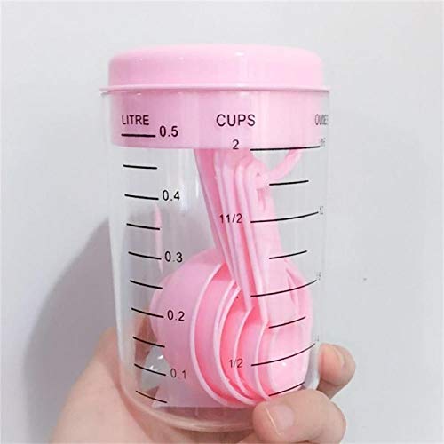 7-Piece Kitchen Measuring Tool Plastic Measuring Cup Measuring Spoon With Scale Scale Set Plastic Measuring Cup Set Kitchen Tool