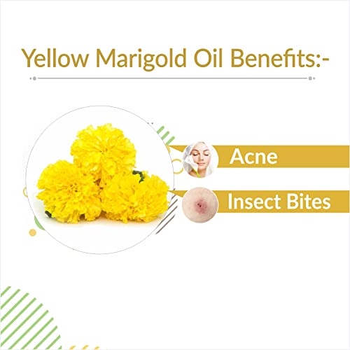 Image of B-Urban Yellow Marigold Oil 30 ml (1.01 fl oz) - Cold Pressed Tagetes Carrier Oil for Skin Care Formulations, Soothing Blends & DIY Cosmetic Preparations