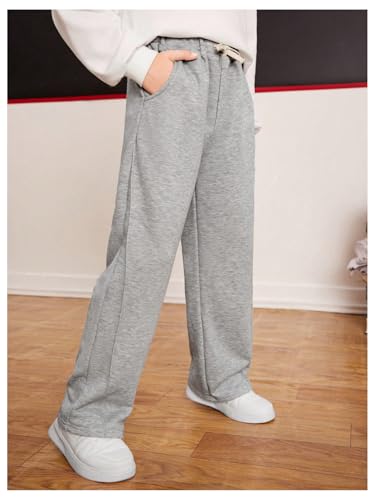 GORGLITTER Boy's Sweatpants Wide Leg Lightweight Open Bottom Pants with Pockets Fashion 20244