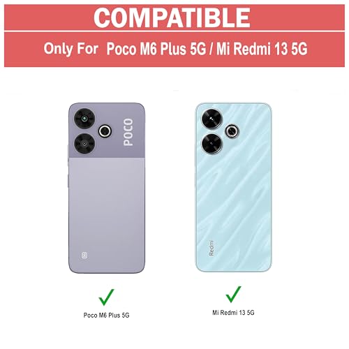 Image of Zapcase Back Case Cover for Poco M6 Plus 5G | Compatible for Poco M6 Plus 5G Back Case Cover | Clear Case with Camera Protection | (TPU + PC | Matte Black)