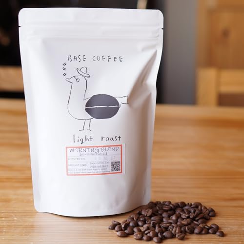 BASE COFFEE コーヒー モーニングブレンド(中煎り)ライトロースト アラビカ種 100% Qグレーダーが焙煎 (粉(中挽き) 250g, モーニングブレンド(中煎り))