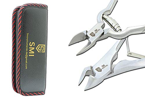 SMI - Alicates de Uñas profesional para Diabéticos Uñas Gruesas Encarnadas Cortaúñas de los Pies Recto y Curvo Acero Inoxidable de Grado Médico - 2 piezas