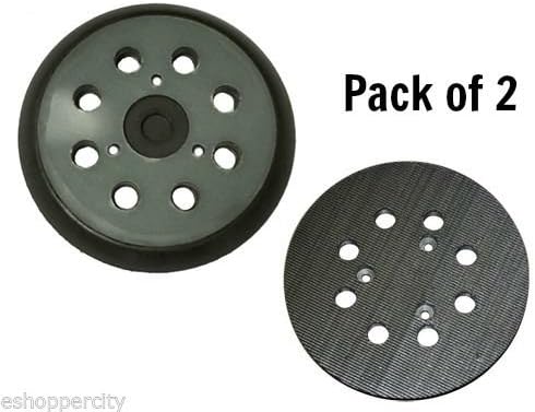 2X Pad For Makita 743081-8 Hitachi 324-209 5" 8 Hole Orbit Sander Hook and Loop