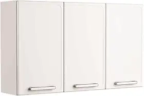 Armário Aéreo Alto Cozinha em Aço 3 Portas Gourmet Bertolini