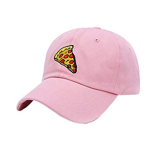 Casquette Casquette Dames Été Pizza Impression Casquette De Baseball Simple Protection Contre Le Soleil Casquette Chapeau Golf Stretch Casquette À Visière Style (Color : Rosa, Size : One Size) Cover