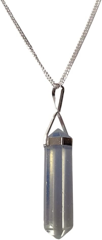 VIE Double Point Pencil Pendant, Silver Chain
