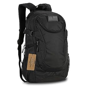 ArcEnCiel-Motorcycle-Backpack-Tactical-Military-Bag-Army-Assault-Pack-Rain-CoverPatch-Included ArcEnCiel Motorcycle Backpack Tactical Military Bag for Outdoor Hiking Camping Trekking - Rain Cover+Patch Included