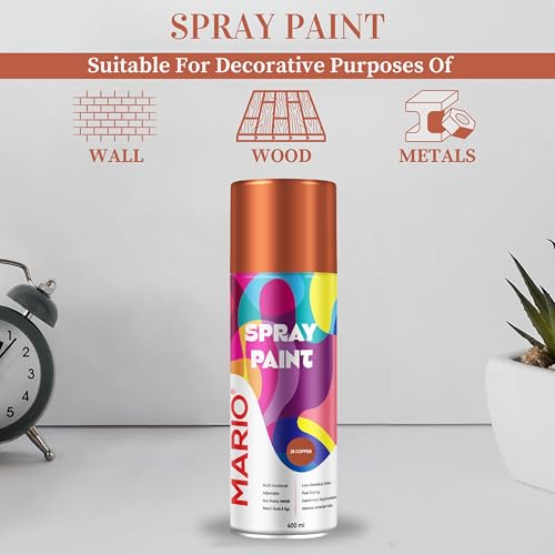 Image of Mario Spray Paint - 28 Copper (400ml) | Copper Metallic Spray Paint for Home Decor, Furniture, Art & DIY Projects
