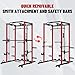 FAGUS H Smithe Machine Power Cage, Multi-Functional Power Rack with LAT Pulldown, Seated Row, Cable Pulley System, J-Hooks, Dip Bars, Landmine, Squat Rack for Full Body Workouts Home Gym, Red