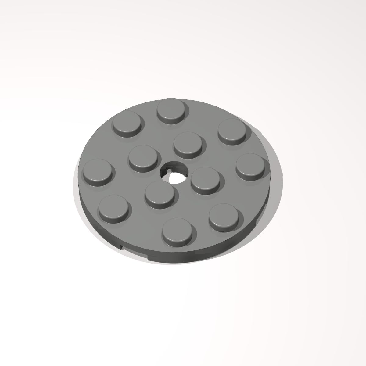 Classic Dark Gray Plate Round Bulk，Plate Round 4x4 with Hole 200 Piece, Compatible with Lego Parts and Pieces Plate Round 4x4 with Hole Dark Gray (Color: Dark Gray)