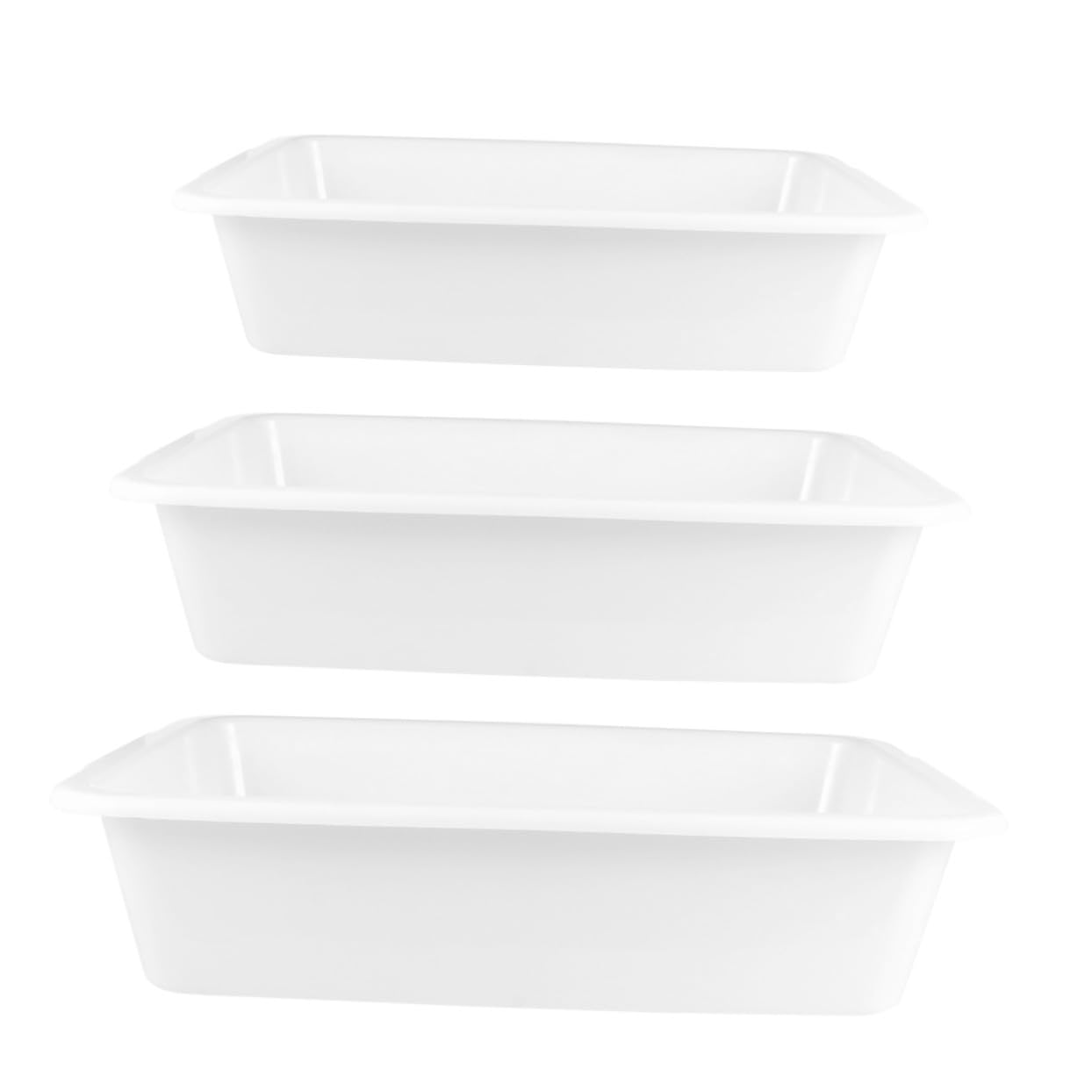 SOIMISS Vassoio per Reagenti in Plastica Bianco 3 Pezzi Resistente Agli Acidi Design Semplice Leggero e Compatto per Laboratorio di Chimica